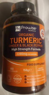 Organic Turmeric 2200mg+ Curcumin Advanced Complex 1500mg p serv 180Caps Ginger