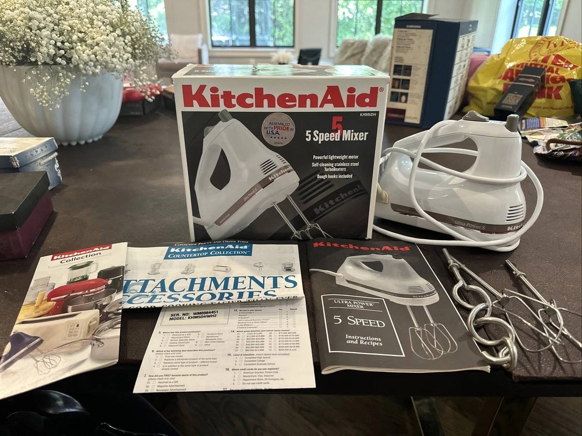 KitchenAid 5 Speed Ultra Power Hand Mixer White