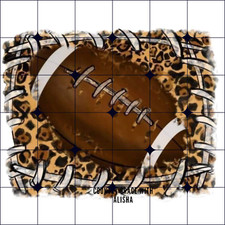 Sublimation Print Leopard Football Ready to Press Heat Transfer
