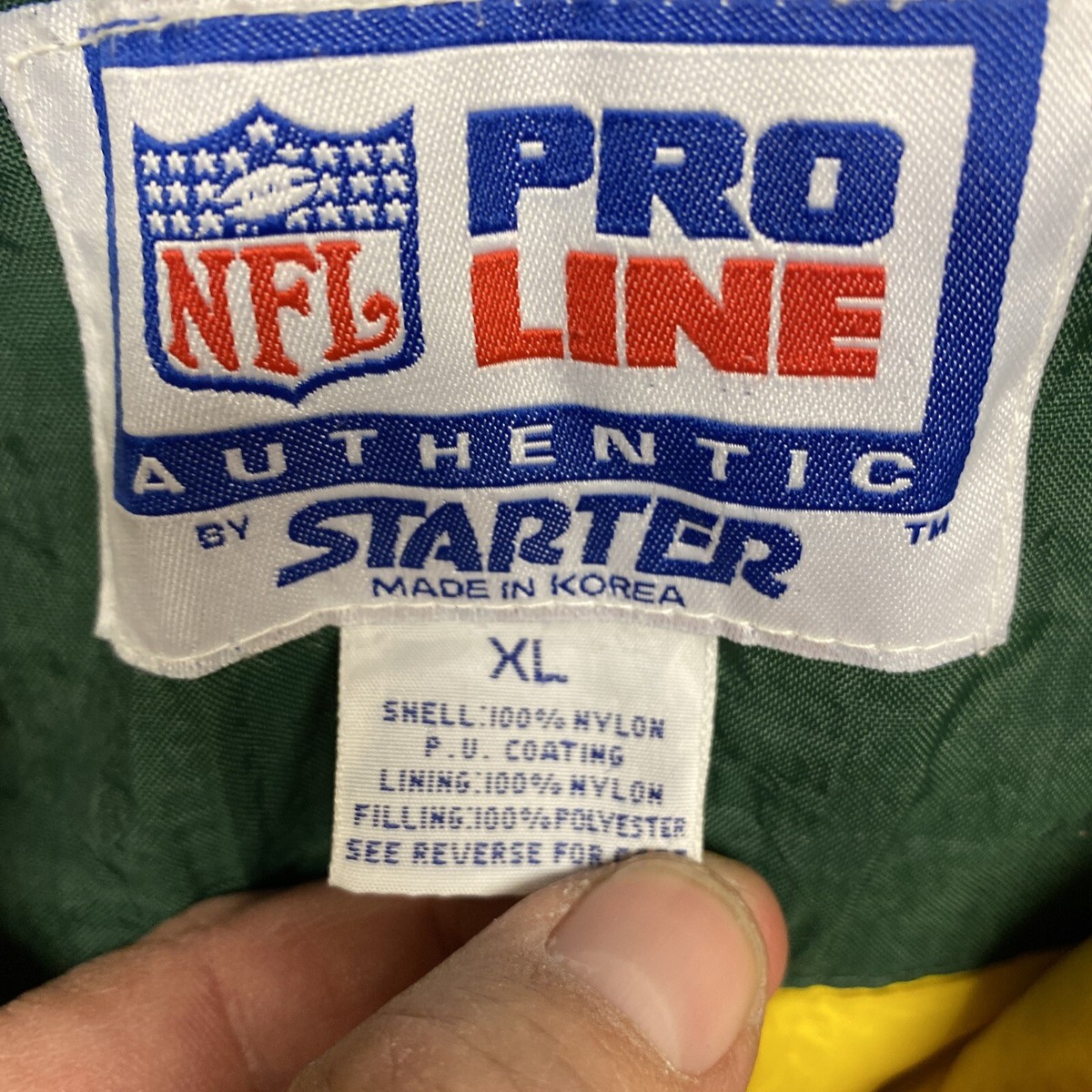 VTG 90s Green Bay Packers Starter Pullover Jacket Youth XL *See