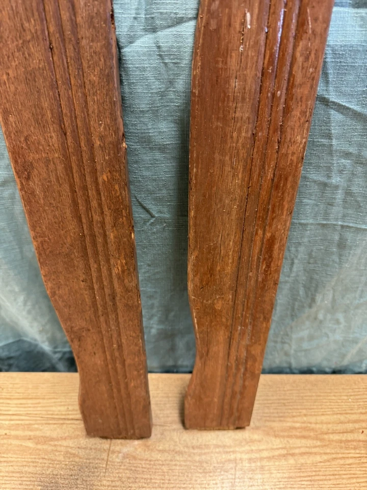 "2 molduras de salvamento de muebles de madera de colección 17"" 1 reutilización caoba maciza" Foto 3 de 4