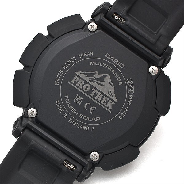 【極美品 稼働】CASIO PRO TREK PRW-3400 アウトドア 黒 CASIO PRO TREK PRW-3400-1JF Climber Line Atomic Radio Digital