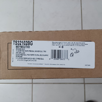 MOEN TS32102BG WEYMOUTH BRUSHED GOLD POSI-TEMP SHOWER ''TRIM SET ONLY''