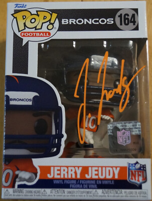 NFL Cleveland Browns Jerry Jeudy Autogramm Funko POP mit COA Beckett