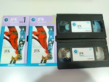 JFK Caso Abierto Parte 1 + 2 Oliver Stone 2 X VHS Caja Carton Español EL MUNDO