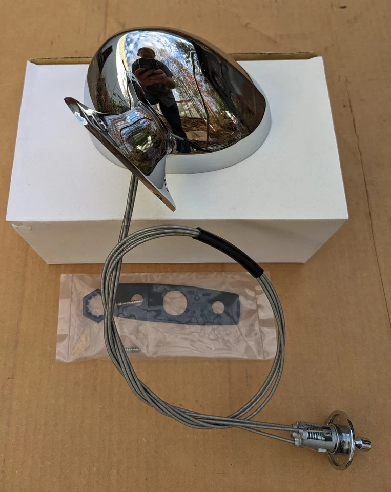 Espejo retrovisor izquierdo Plymouth Barracuda 'Cuda Dodge Challenger 1970 70 control remoto Foto 2 de 3