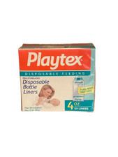 Playtex Vintage Baby Bottle Drop-Ins FLAT Disposable Liners 4oz 50 count New NOS