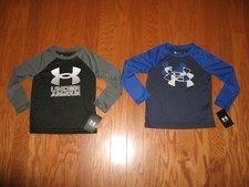 UNDER ARMOUR LONG SLEEVE SHIRT BOYS RED/ GRAY SIZE 4/5/6/7 NWT