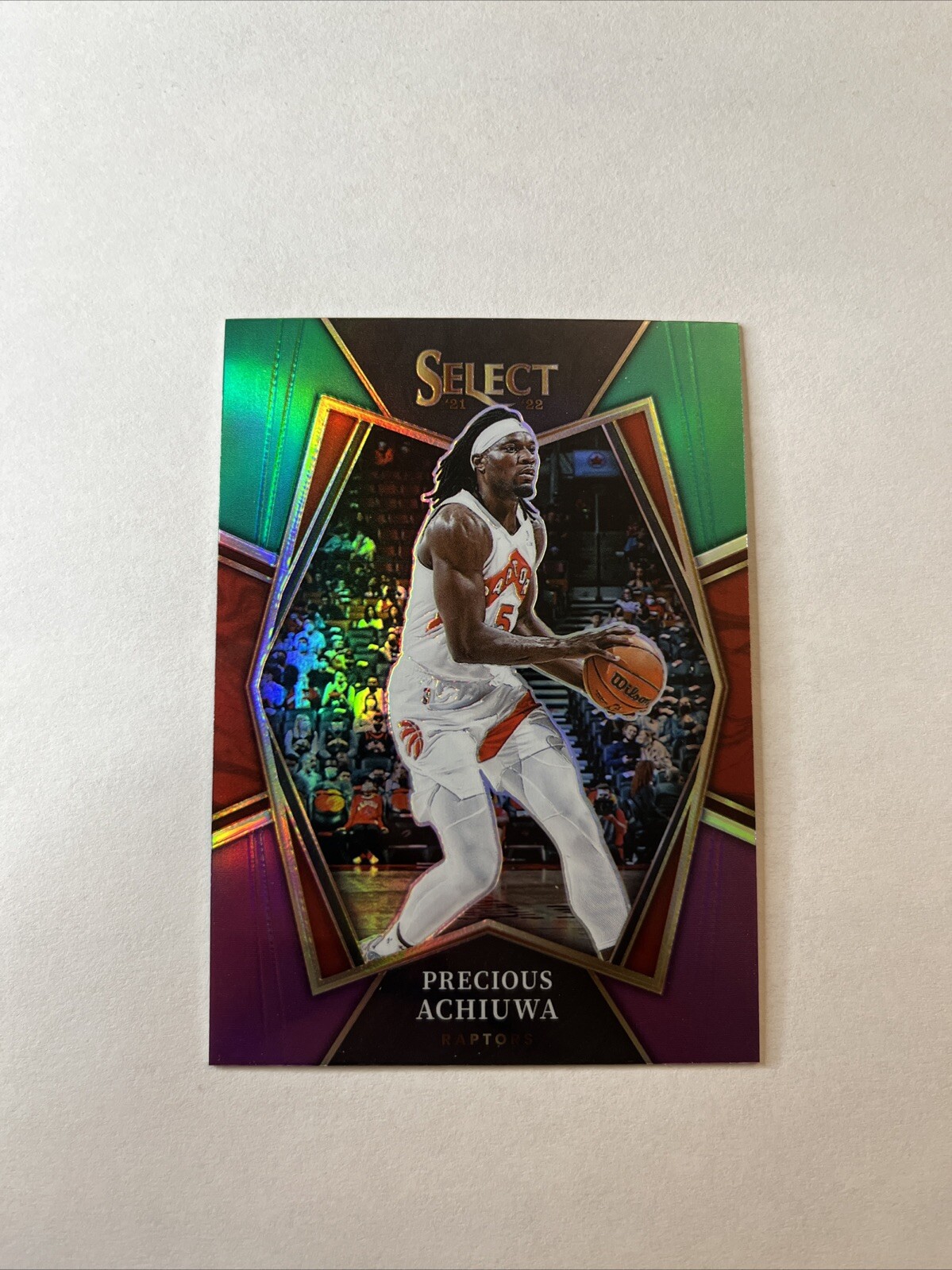 2021-22 Panini Select Premier Level Green Purple Prizm Precious Achiuwa #149