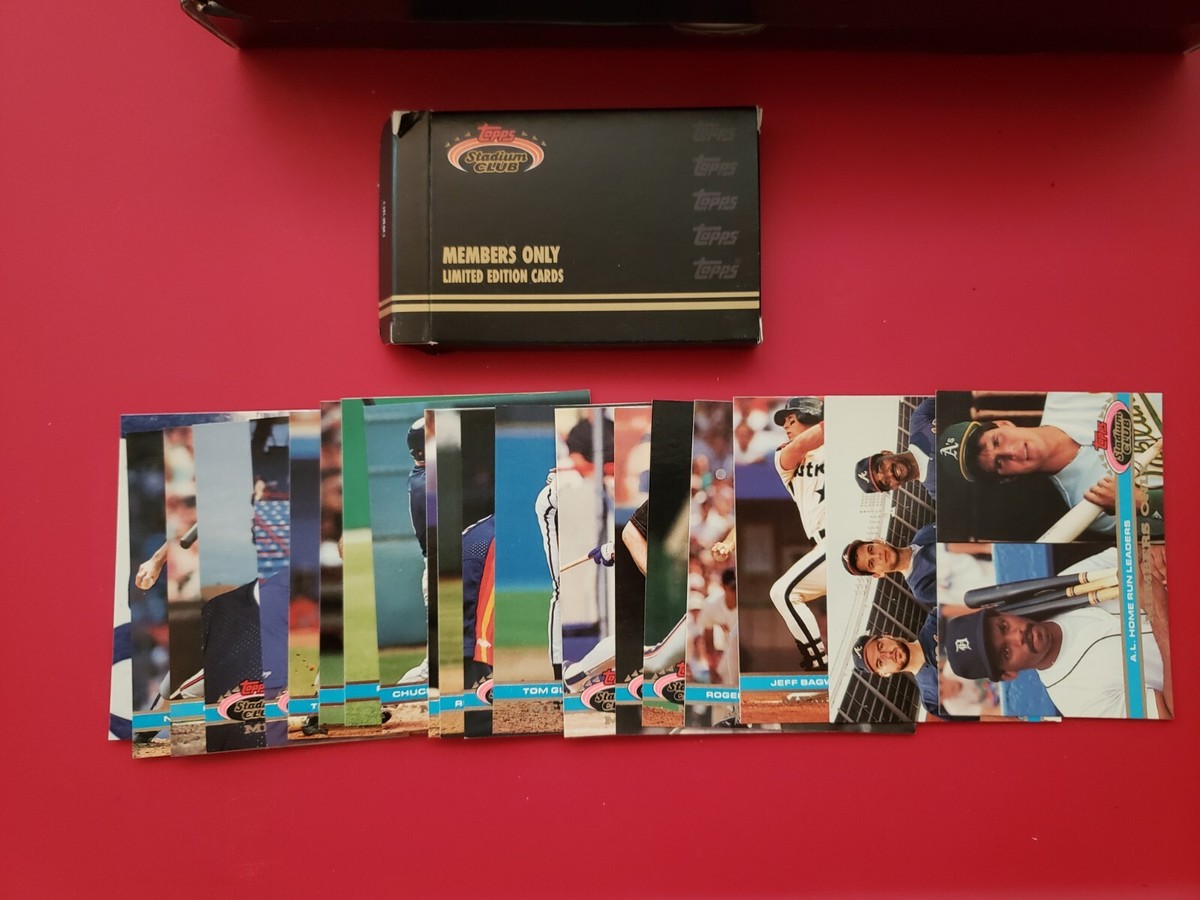 topps stadium club members only limited edition cards 1992 Topps Stadium Club BB, HK, FB ~ "MEMBERS ONLY" Limited Edition 13 Card Set