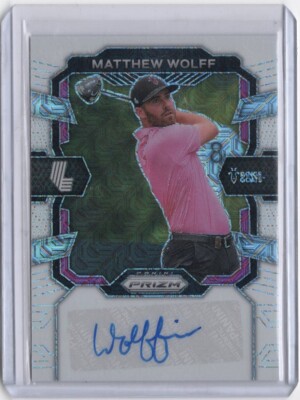 2024 Panini Prizm LIV Golf Matthew Wolff Signatures White Mojo /36 #SIG-MWO Auto