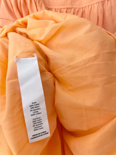 Cinq à Sept Kilah Cotton blend Belted Midi Dress Marmalade Orange size 0 - Picture 11 of 11