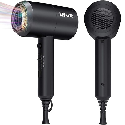 SHRATE Ionic Hair Dryer, Model 1902,1800W, 3 Heating/ 2 Speed, Cool Button,Black