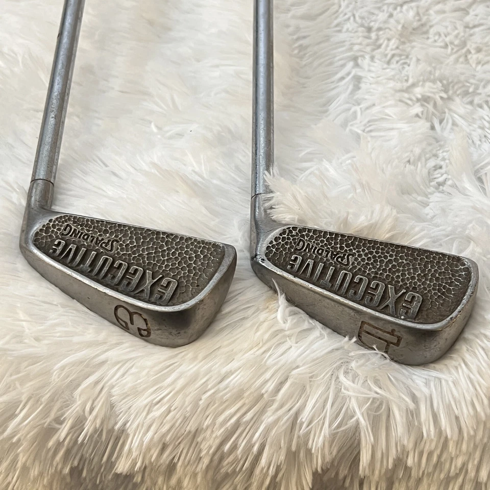 Vintage Spalding Executive Irons Set 3 & 4 Irons RH Reg Steel Shafts - Image 4 of 4