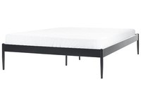 Metallbett Mit Lattenrost 160 X 200 Cm Schwarz Modern Industrie-Design Vaurs
