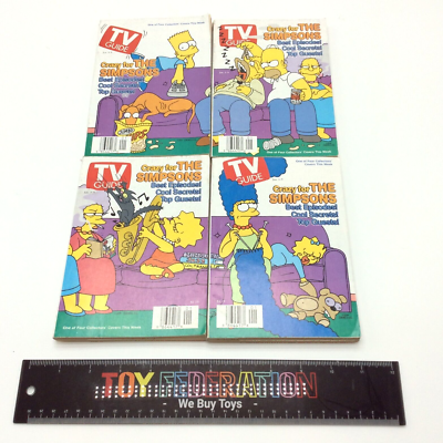 TV Guide THE SIMPSONS Set of 4 Collectors' Covers January 3-9