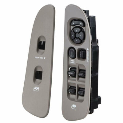 For 02-10 Dodge Ram 1500 2500 3500 Grey Door Window Switch Bezel Master Cover BK