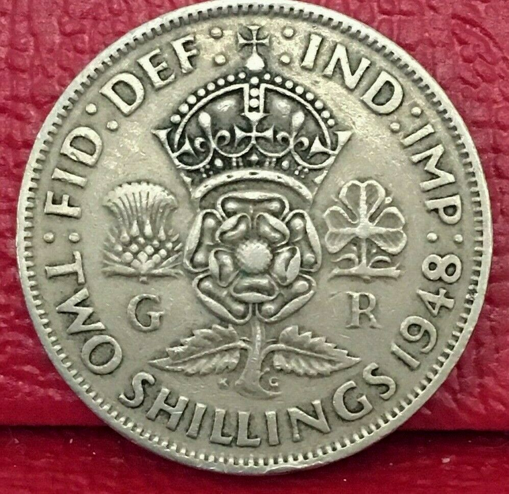 古銭約2.5kg 1948 GREAT BRITAIN KING GEORGE VI TWO SHILLINGS COPPER-NICKEL COIN