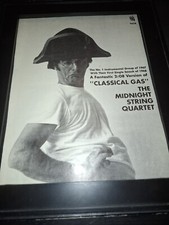 The Midnight String Quartet Classical Gas Rare Original Promo Poster Ad Framed!