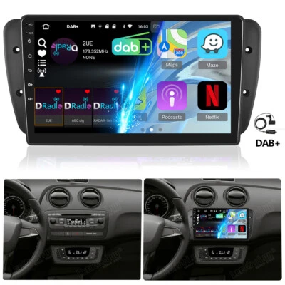 LEEKOOLUU DAB+ per Seat Ibiza 6j 2009-2013 Apple Carplay autoradio Android 13 GPS WiFi BT