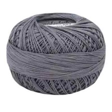 Lizbeth Egyptian Cotton Crochet Thread Size 80 Color 607 Medium Charcoal