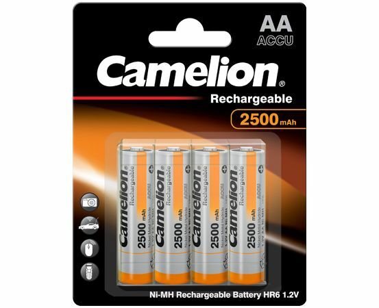 Piles rechargeables AA LR06 haute capacité 2500mah Camelion technologie NiMH longue durée