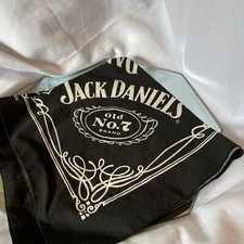 Vintage Bandana Jack Daniels Old No. 7 Black Motorcycle Scarf Dew Rag