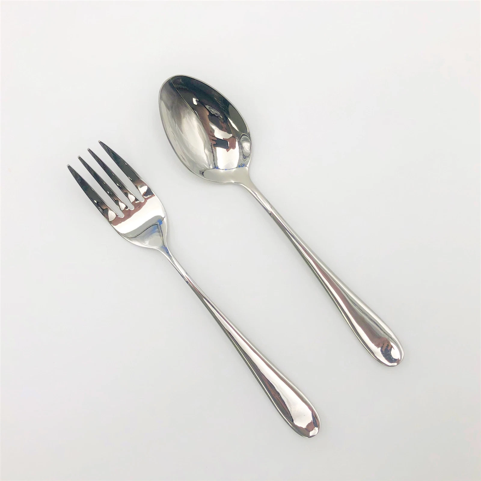 Stainless Steel Serving Fork And Knife Set Of 2 Pieces Great For Entertaining