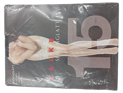FALKE Seidenglatt 15 Strumpfhose Damen Schwarz Gr. 38-39 Elegant Spitze