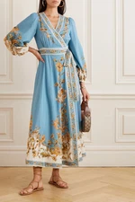Zimmermann Chintz Wrap Midi Dress Size 1 / AU 10 / US 6