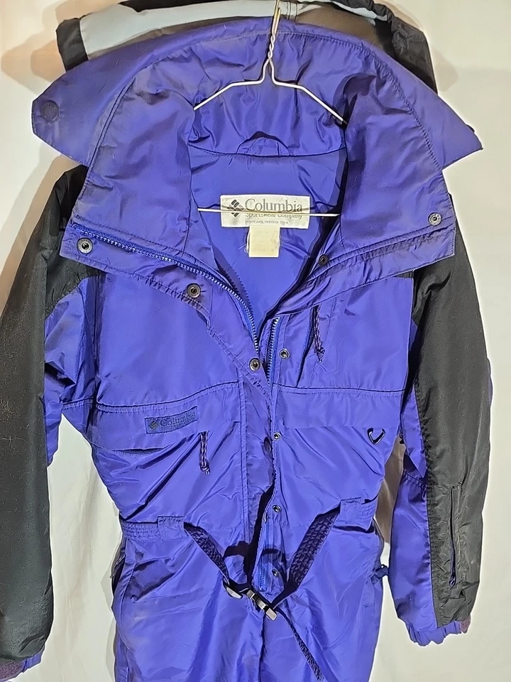 Traje de esquí Columbia púrpura de una pieza para mujer años 80 talla pequeña Foto 4 de 4