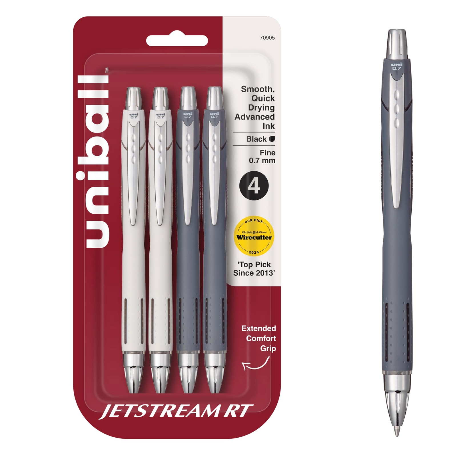 uni-ball Jetstream RT Pens - NY Times Wirecutter 1 Count (Pack of 4), Black