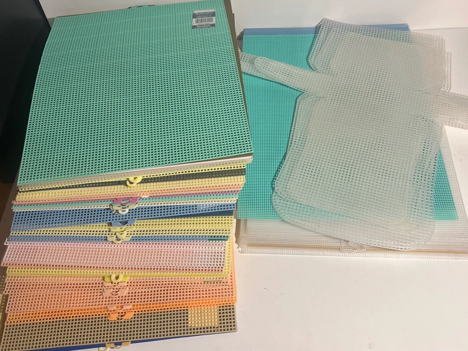 Lot of 97 sheets Mesh Plastic Canvas! Clutch Purses! Big Big Lot!! Free Ship! - Image 2 of 4