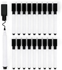 26 Pcs Black Magnetic Dry Erase Markers, Small Dry White Board Markers Fine
