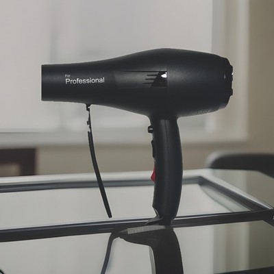 Dekuri Profi-Haartrockner Schwarz mit Diffusor, Netzstrom, Unisex Erwachsene
