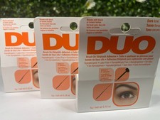 3 PACK Duo Brush On Striplash Adhesive  DARK TONE  3x 0.18 oz 