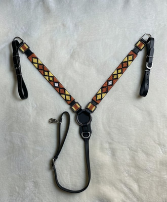 Martin Saddlery Western Premium Leder Reitsport Perlen Kopfstück, Brusthalsband