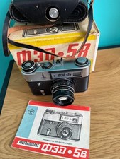 FED-5B 35mm Rangefinder Film Camera Industar-61 Lens Olympic-80 Edition Box
