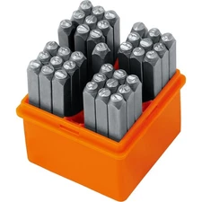 37-Piece Number and Letter Stamp Set 1/8 3mm A-Z & 0-9 + Love Punch Perfect f...