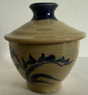 Vintage Studio Art Pottery Stoneware Lidded Jar 4''H