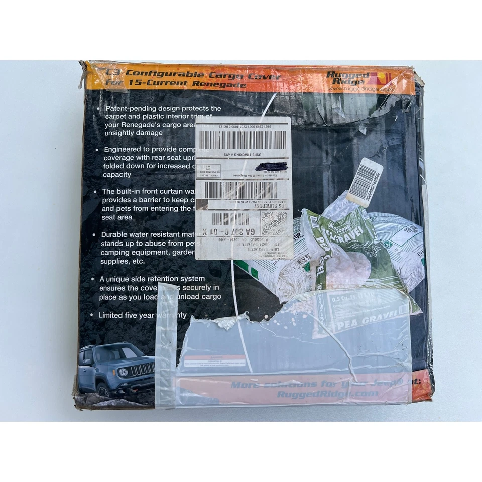 Cubierta de área de carga Rugged Ridge 2015-18 Jeep Renegade C3 nueva caja abierta Foto 4 de 4
