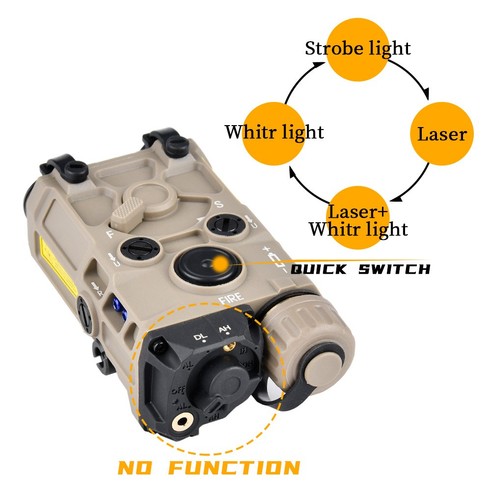 Tactical OGL Laser Red Dot Sight Nylon White LED Flashlight Lighting indicator - Picture 7 of 16