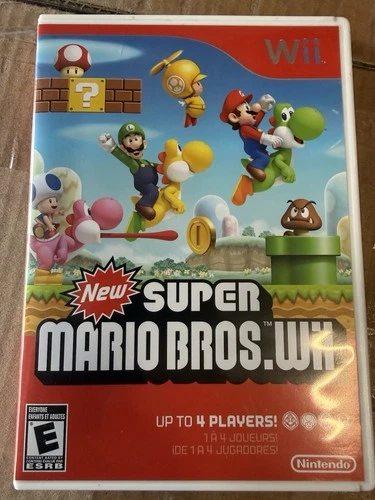 New Super Mario Bros Wii  No Manual Inserts Invluded Tested Free Shipping