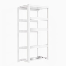 Bamboo Wall Blanket Ladder, 4-Tier Towel Racks, Bamboo Bath Towel Racks for B...