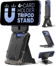 for Magsafe Wallet with Stand, Magnetic Phone Card Holder for Men, Holds 4 Cards