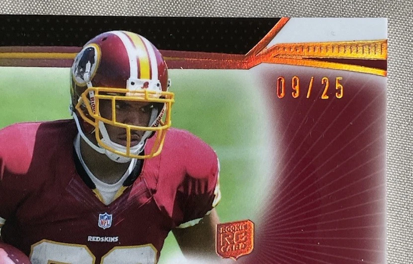 2013 Topps Prime Dual Relics #/25 Jordan Reed #DR-JRE Rookie RC Patch is the “R” - Image 2 of 4