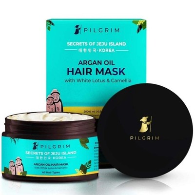 Pilgrim Argan Oil Hair Mask with Lotus & Camellia For Dry And frizzy Hair 200ml