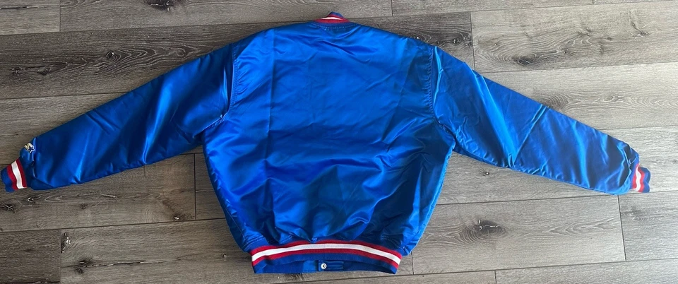 Chaqueta De Colección Años 80 Starter Sacramento Kings Azul Real Escritura Satén Para Hombres XL Boletos Foto 4 de 4