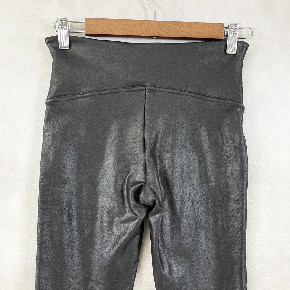 Spanx Faux Leather Leggings Womens Medium Moto Biker Clubwear Rocker Night Out - Image 3 of 4