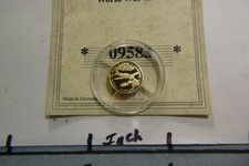 PEARL HARBOR BOMBING 1941 WWII .5 GRAM $10 LIBERIA 14KT .585 GOLD COIN COA 5PH7